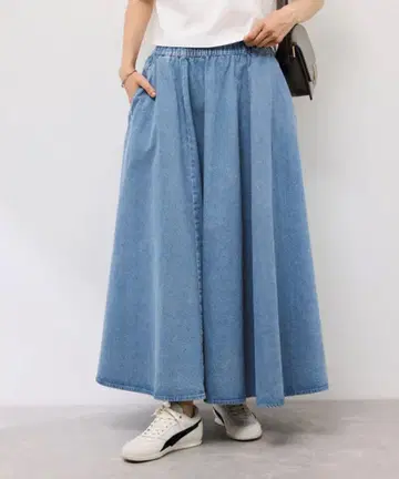 데님 플레어 스커트 허리밴딩 디키즈 dickies 데님 스커트