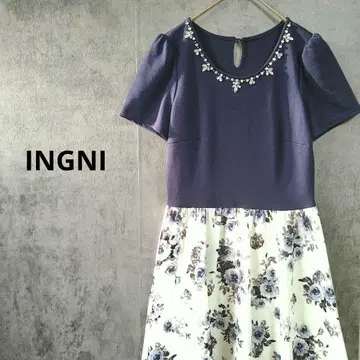 잉그 원피스 꽃무늬 비쥬 플레어 스커트 청순