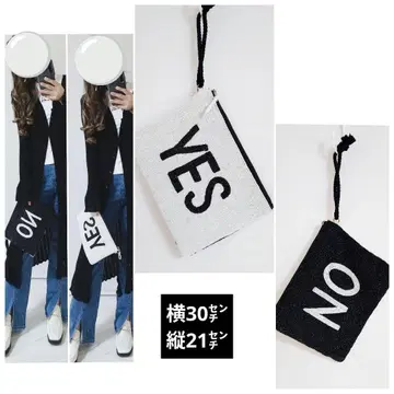 올 비즈 클러치백 YES NO
