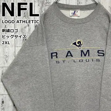 NFL 램스 맨투맨 트레이닝복 자수 그레이 2XL 와이드 소매 90s