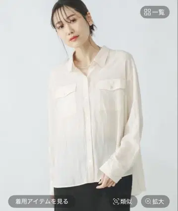 GLOBAL WORK 사라사라 릴랙스 포켓 블라우스 오프 M