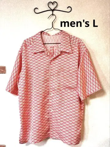 기모노 리메이크 하와이안 셔츠 남성용 L