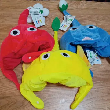 피크민 코스프레 모자 봉제 인형 할로윈 분장