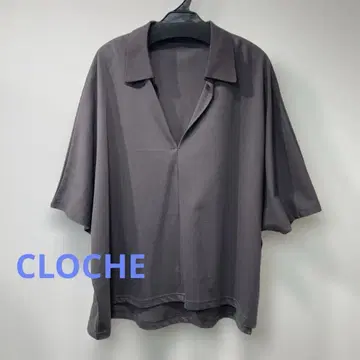 CLOCHE 땀 얼룩 방지 폴로 T셔츠 차콜 그레이
