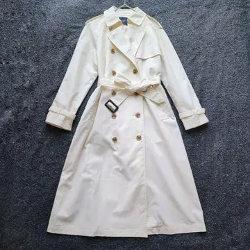 미사용급 노크 바이 더 라인 트렌치코트 2025년제 화이트