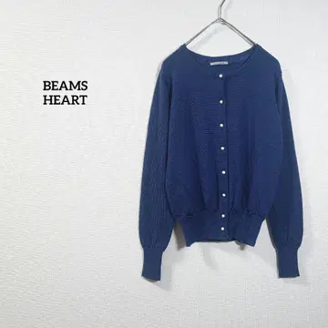 빔즈 가디건 긴팔 상의 겉옷 네이비 펄 버튼