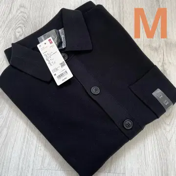 [새상품] UNIQLO 밀라노 리브 셔츠 가디건 블랙 M 유니클로