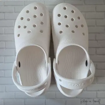 crocs 통굽 화이트 W6 22cm