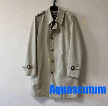 Aquascutum 베이지 트렌치코트 체크 안감