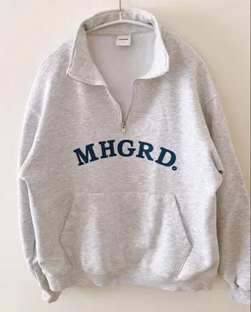 mahagrid / MHGRD. 하프 지퍼 맨투맨 그레이 쭈리