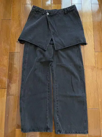 레이빔즈 스커트 달린 데님 팬츠