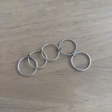 실버 반지 5연 반지