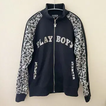 [ PLAYBOY ] 레오파드 무늬 트랙 탑 표범 무늬 트랙 자켓