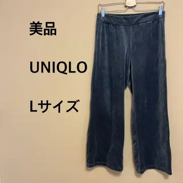 [ 새상품급 ] UNIQLO/여성용/이지 팬츠/그레이/광택/허리밴딩