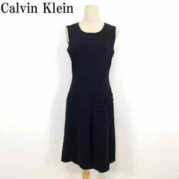 LA6890 캘빈클라인 슬리브리스 원피스 레이온 블랙 M