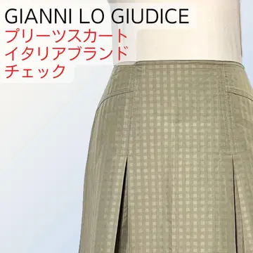 GIANNI LO GIUDICE 플리츠 스커트 40 베이지 구제 의류