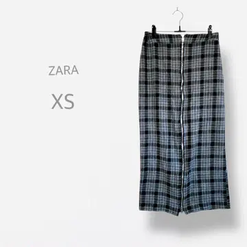 [ ZARA ] 레어 사이즈 프론트 지퍼 타탄 체크 타이트 스커트 작음