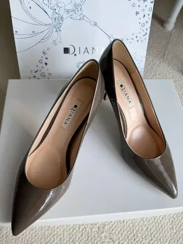 DIANA 토프 브라운 스틸레토 하이힐 24cm