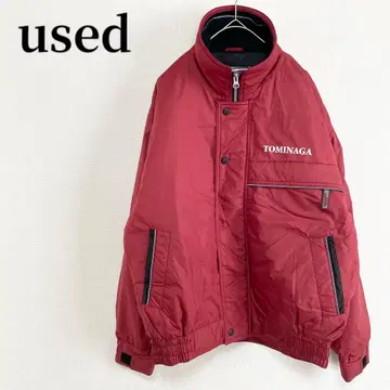 used 구제 의류 충전솜 다운 자켓 빈티지 코디 레드