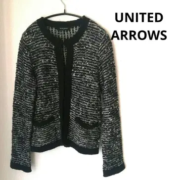 UNITED ARROWS 노카라 트위드 가디건