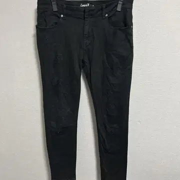 스키니 팬츠 블랙 데님