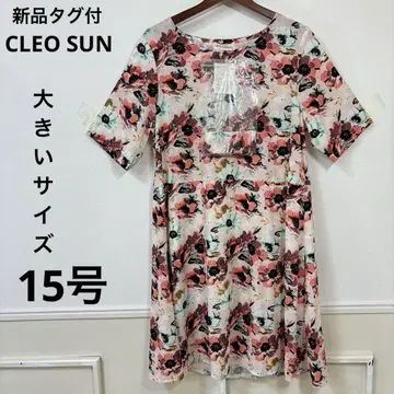 새상품 빅 사이즈 CLEO SUN 플라워 원피스