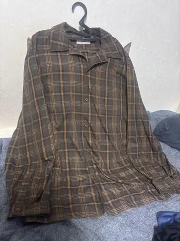 ADRER 돌먼 슬리브 오픈 카라 셔츠 L