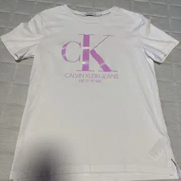 CALVIN KLEIN JEANS 화이트 T셔츠