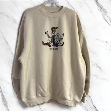 토이 스토리 맨투맨 H&M M 사이즈 트레이닝복 베이지