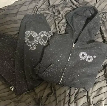 9090 라메 지퍼 후드티