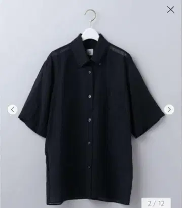 roku SUKE BD SHIRT 네이비 시스루 셔츠