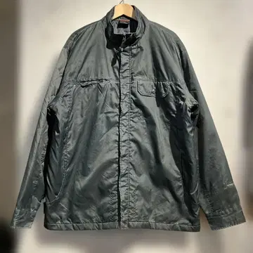 90s VANS 퀼팅 블루종 나일론 자켓 블랙 반스