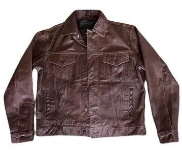 JACK MORGAN 가죽 자켓 트래커 자켓 브라운 S