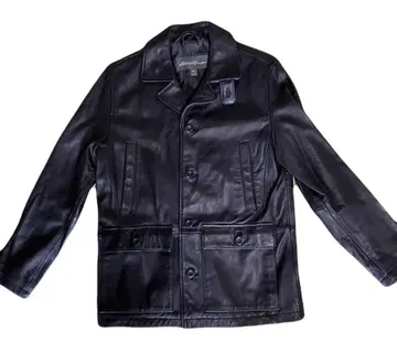 Eddie Bauer 에디바우어 블랙 가죽 코트 카 코트 S