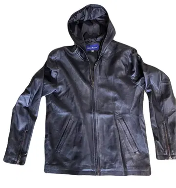 Urban Research 후드 부착 가죽 자켓 가죽 후드티 40