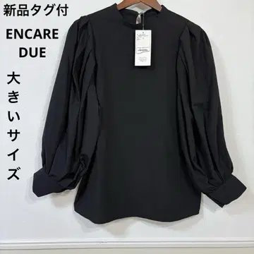 새상품 빅 사이즈 ENCARE DUE 블랙 튜닉