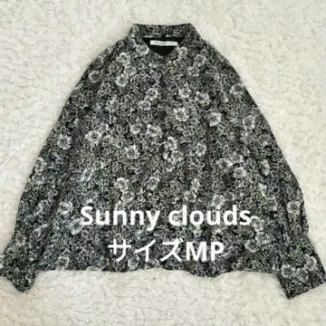 써니클라우드 겨울 꽃밭 블라우스 꽃무늬 밴드 카라 MP