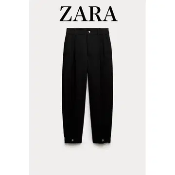 zara 다트 캐럿 핏 팬츠 블랙 버튼