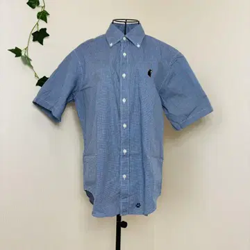 Bob beagle EASTBOY 버튼 다운 셔츠 깅엄 체크 자수