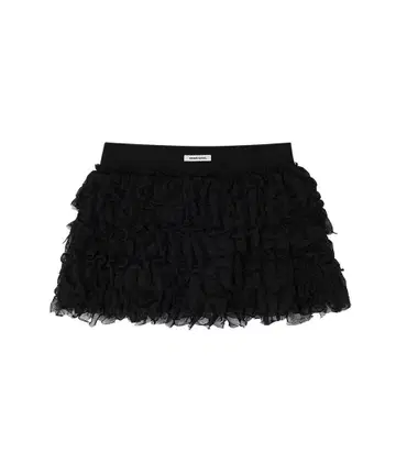 CRANK Cancan 프릴 미니 스커트_블랙