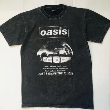 오아시스 oasis L 밴딩T셔츠 락T셔츠 ,