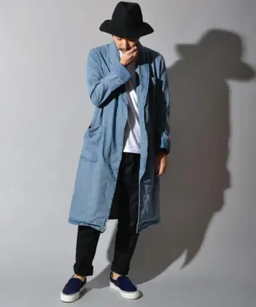 ROTTWEILER AMERICAN RAG CIE 데님 가운 코트