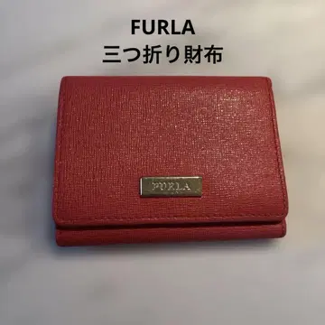 FURLA 빨간색 3단 폴더형 지갑
