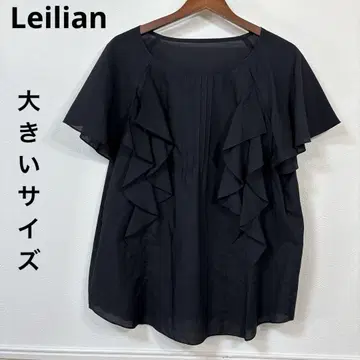 새상품급 빅 사이즈 leilian 레리안 블랙 블라우스