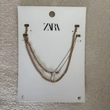 ZARA 2단 목걸이 펄 크리스탈