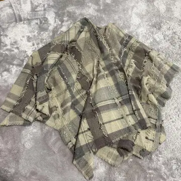 요건 레일 새상품급 울 프린지 망토 스톨