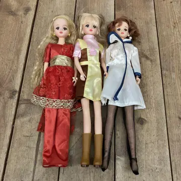 쇼와 레트로 제니 인형 인형 달력 걸 6월 민족 의상 3체