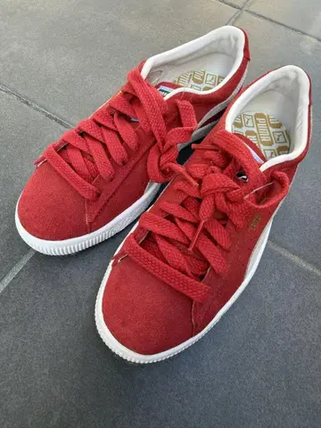 새상품급 PUMA 스웨이드 빈티지 스니커즈 (Red&White)
