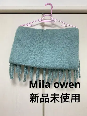 [ 미사용 새상품 ] Mila owen 미라 오웬 머플러 스톨 그린