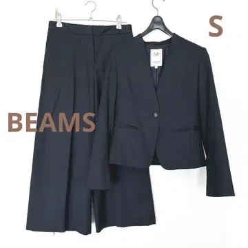 새상품급 BEAMS 빔즈 셋업 팬츠 수트 비즈니스 S 네이비